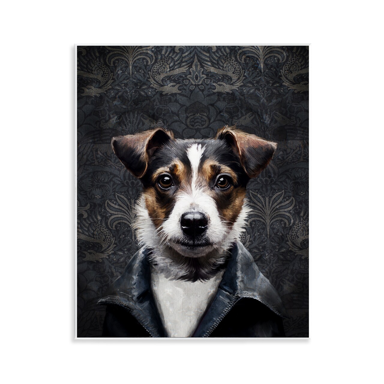 Stupell Industries Dog with Ornate Background Wall Plaque Art Design by Svetlana Aleynikova